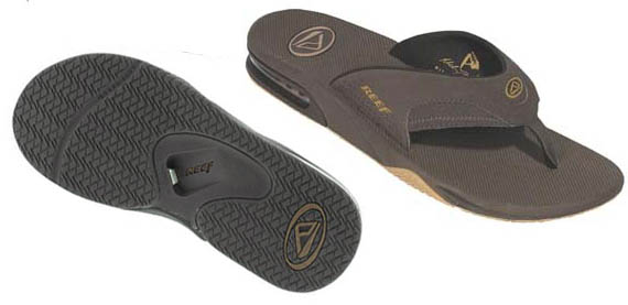 flip flops with can opener on bottom