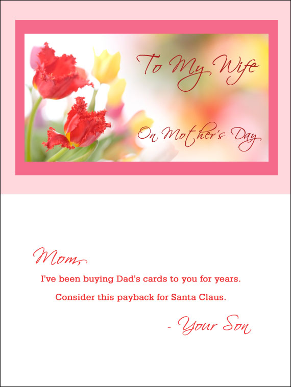 If Men Wrote Mothers Day Cards