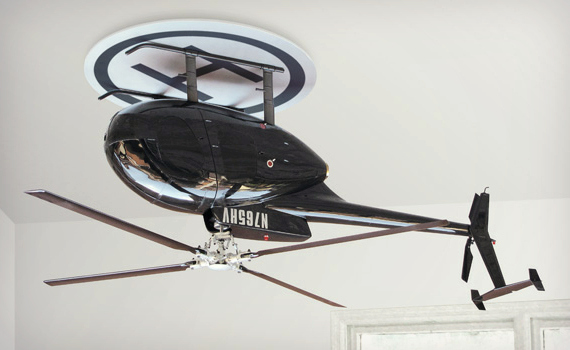 Upside Down Helicopter Ceiling Fan | Cool Material