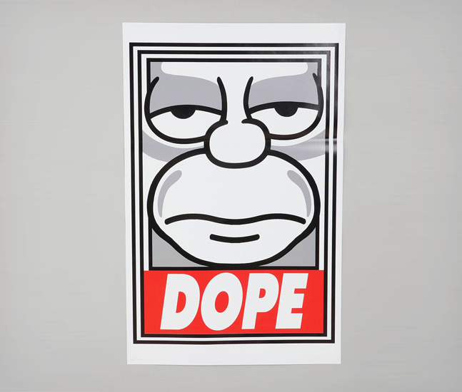 Shepard Fairey x The Simpsons Dope Poster | Cool Material