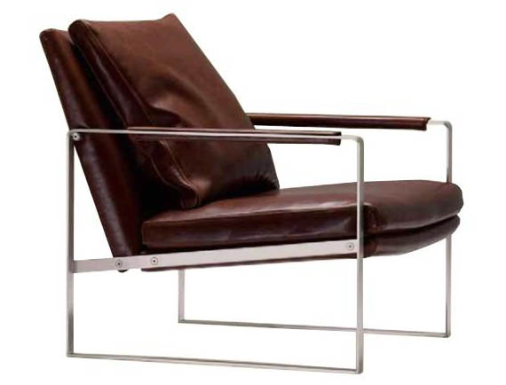 Leather Lounge Chair With Stainless, Cool Leather Chairs