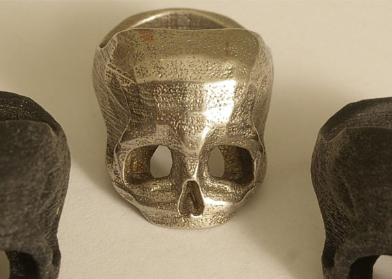 Bits to Atoms Bespoke 3D Printed Skull Ring