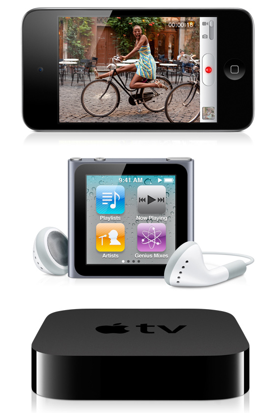 New Apple TV, iPod Nano, iPod Touch