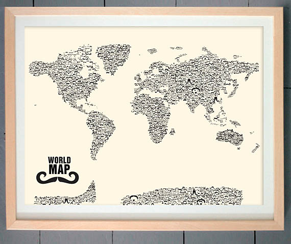 Moustache-World-Map
