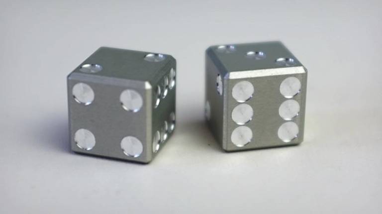 Perfectly Weighted Machined Dice | Cool Material