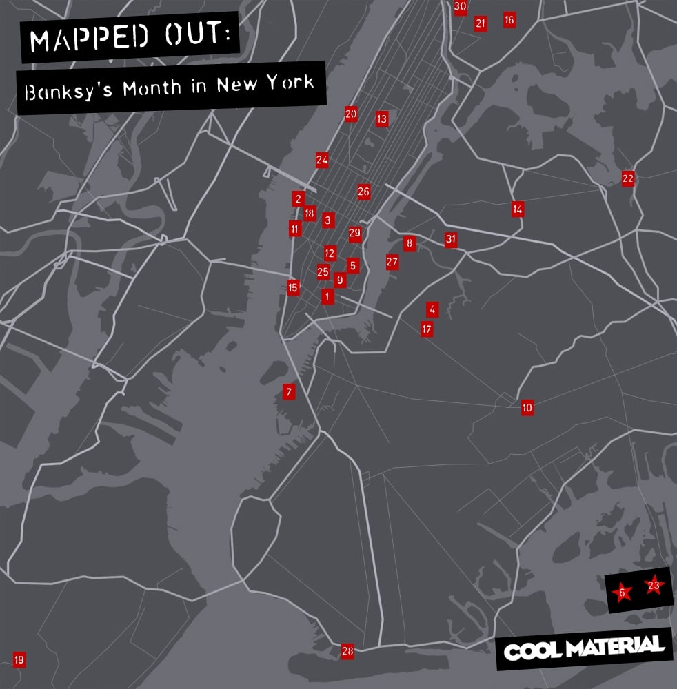 Mapped Out: Banksy’s Month in New York