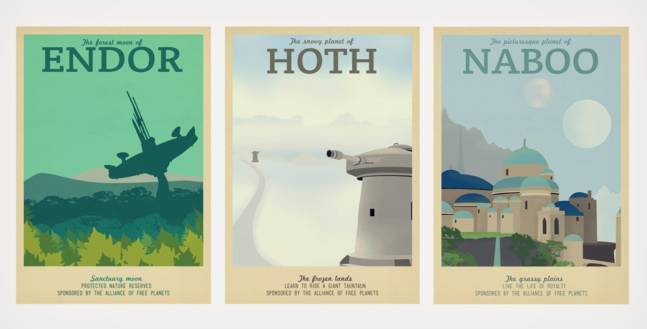 Vintage Style Fantasy Travel Posters