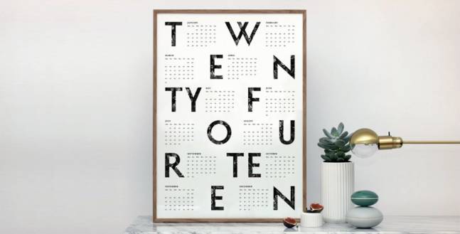 Kristina Krogh’s 2014 Calendar Poster is Typography Genius