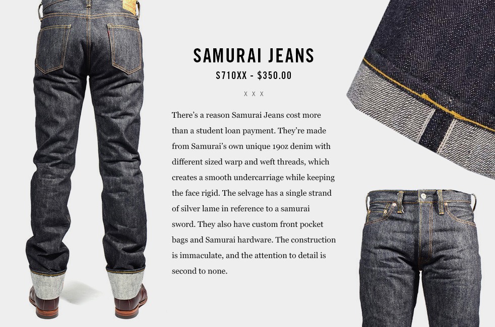 samurai selvedge jeans