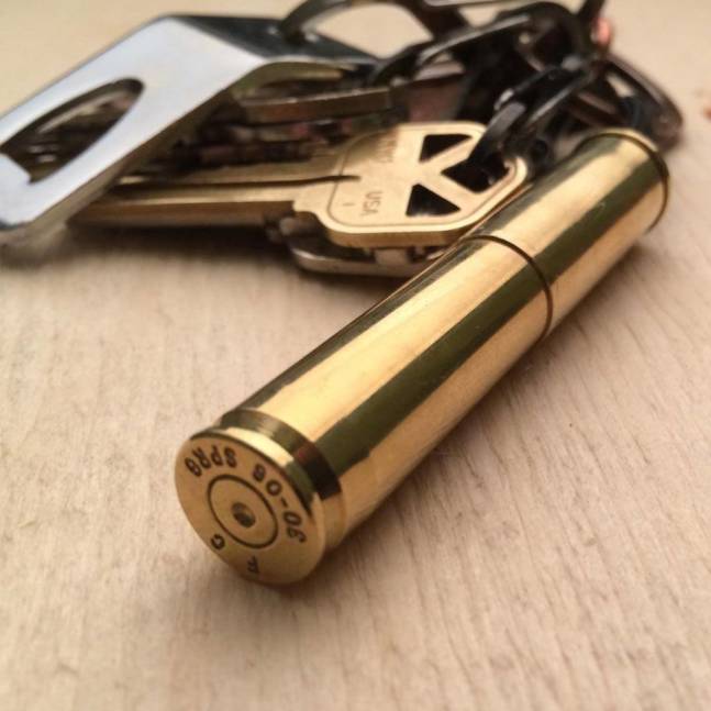 Recycled Bullet Casing Key Fobs and Pins