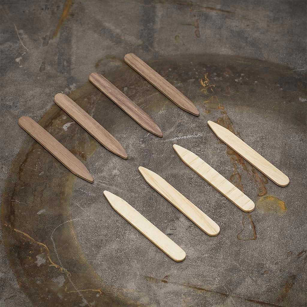 These Collar Stays Are Handcrafted Out Of Wood