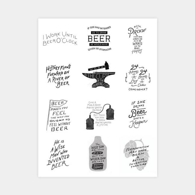 Exclusive Beer Quotes Print