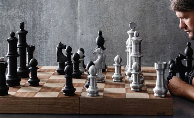 The Giant Aluminum Chess Set Fit For Display