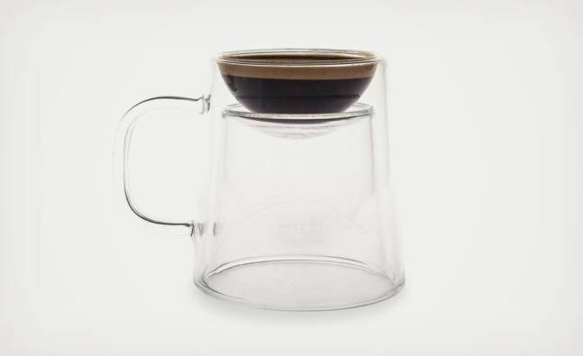 The Double Shot is a Coffee and Espresso Mug in One