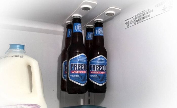 bottleLoft Hangs Your Beverages In Your Fridge