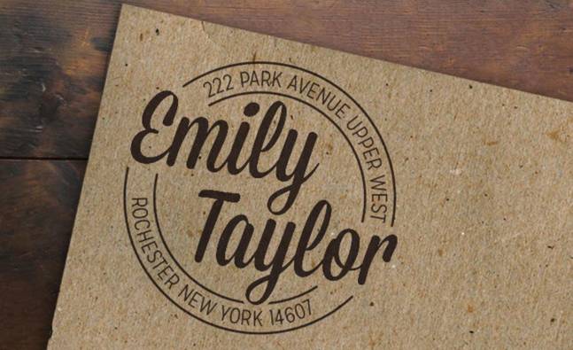 Personalized Name And Address Stamps from Ink and Water