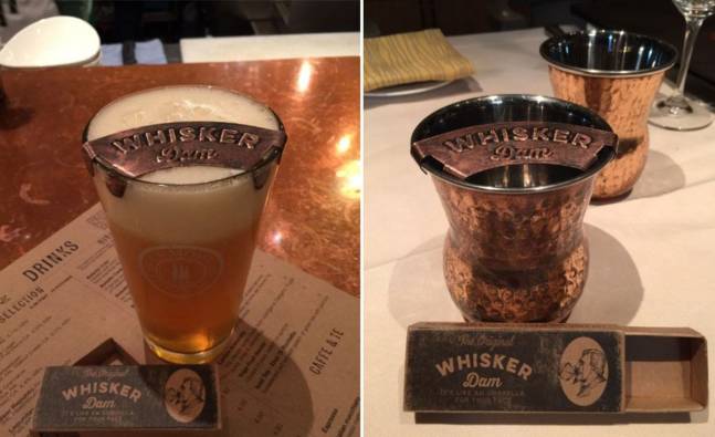 The Whisker Dam Keeps Your Mustache out of Your Beer