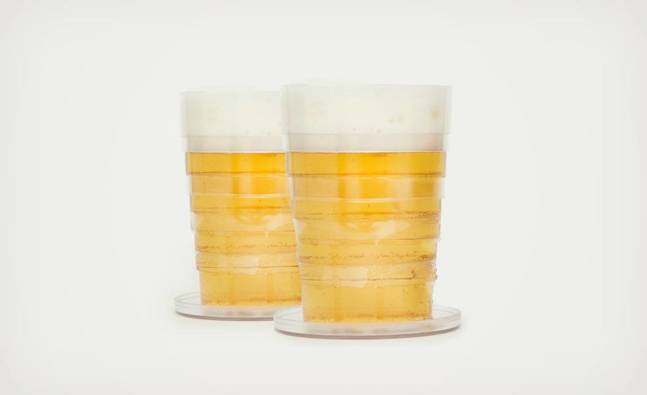 The Collapsible Beer Glass