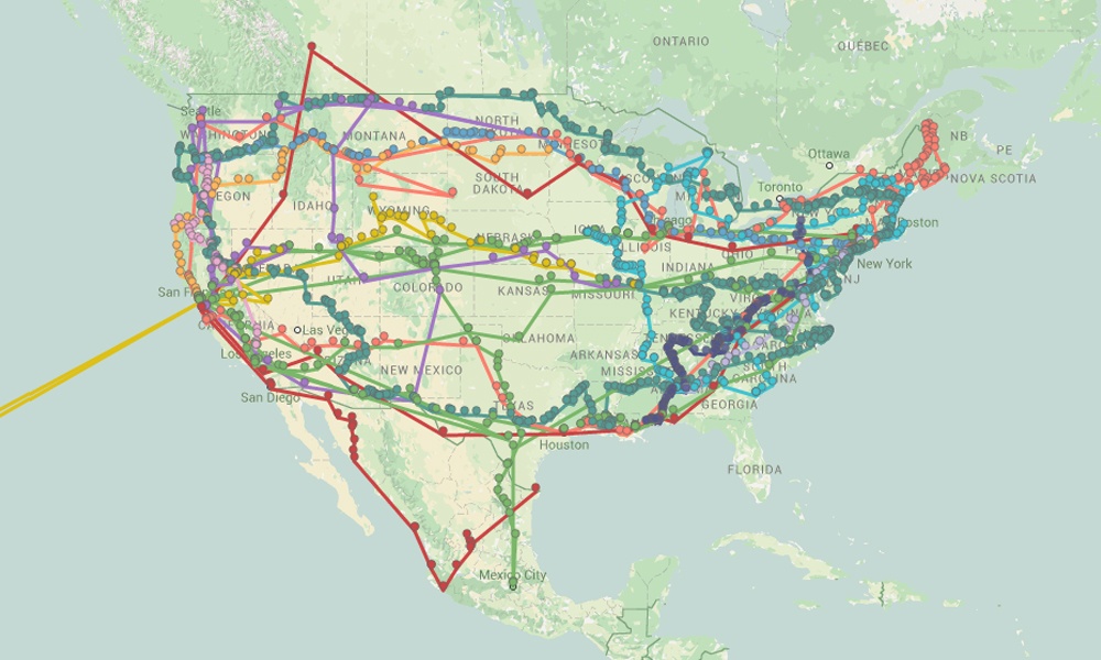 A Map of Literature’s Most Epic Road Trips