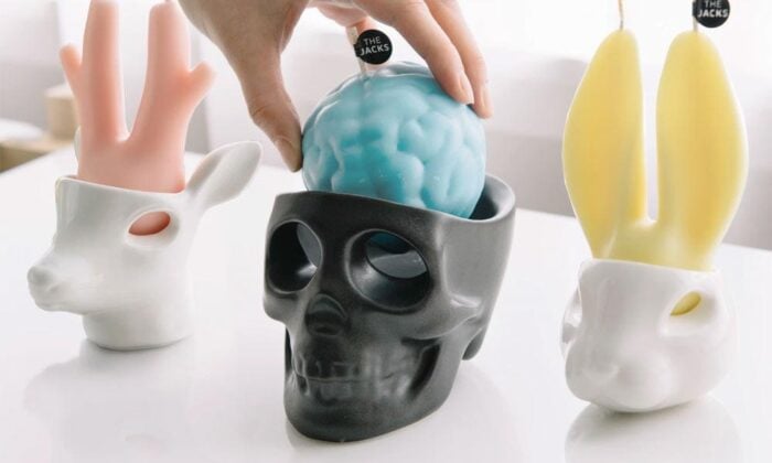 The Jacks Crying Skull Candle