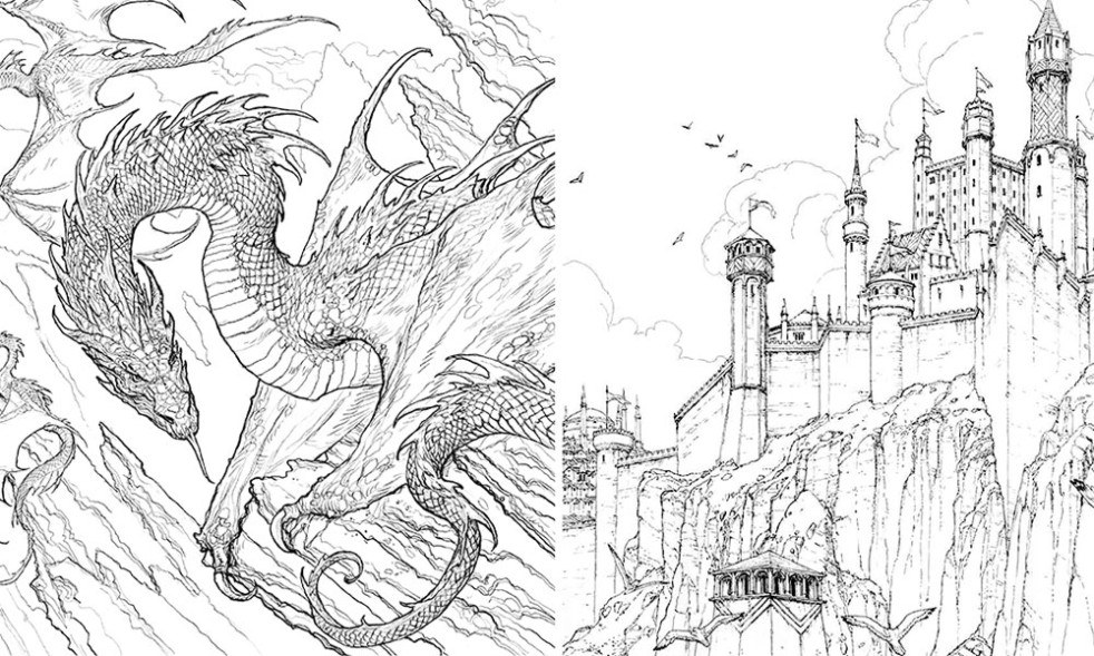 The Official Game of Thrones Coloring Book Cool Material