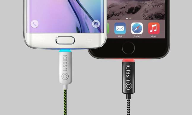 The UsBidi Cable Alerts You When Your Phone Is Charged and More