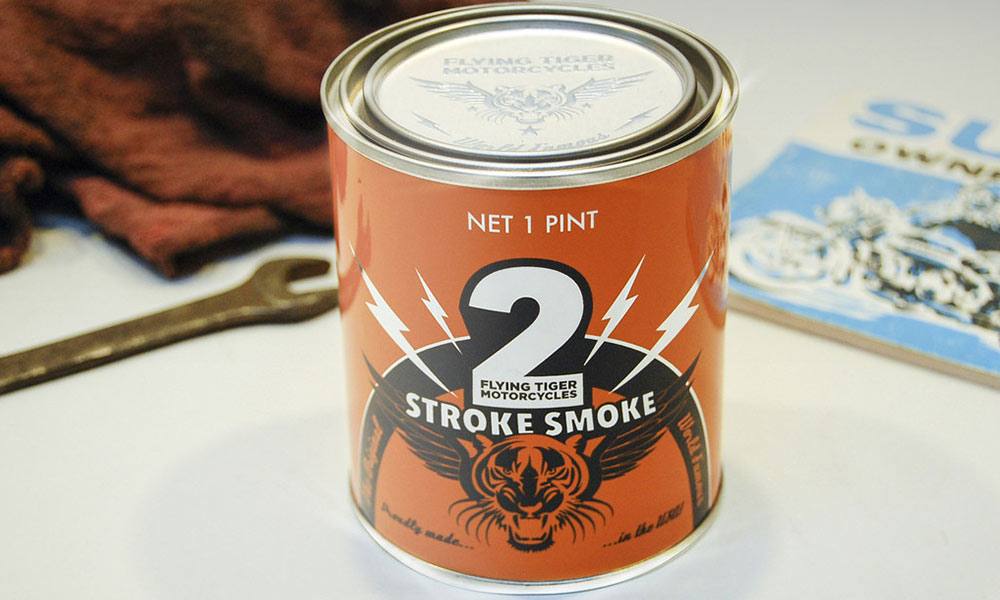 The Two Stroke Smoke Candle Is Made With Actual Motor Oil