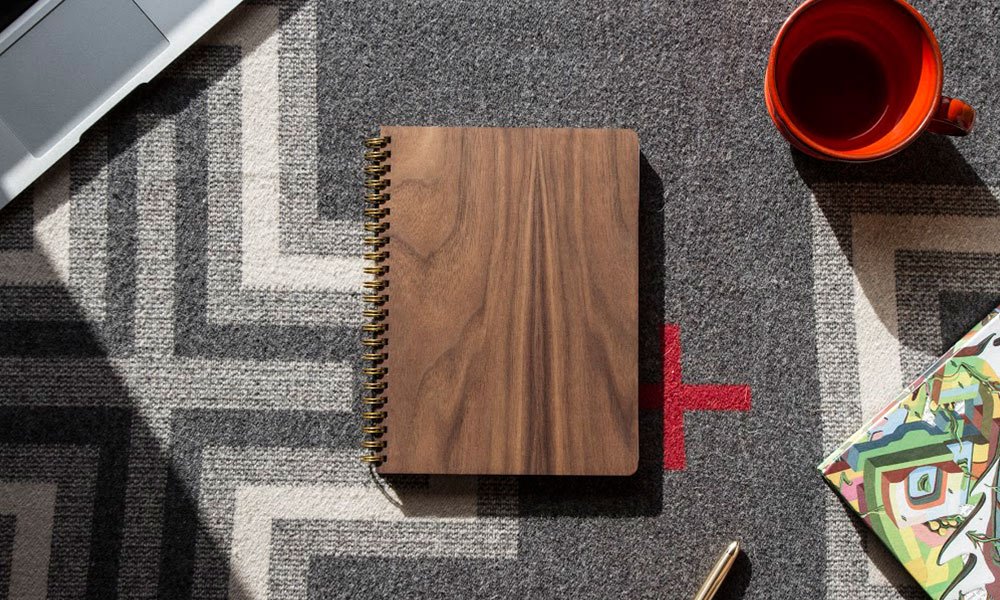 Pacific & West Walnut and Brass Notebooks