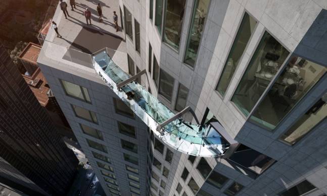 The Skyslide Is a Glass Slide on an LA Skyscraper