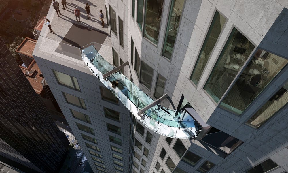 The Skyslide Is a Glass Slide on an LA Skyscraper