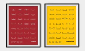 NOMO-Designs-Auto-Icon-Prints-FERRARI-LAMBORGHINI