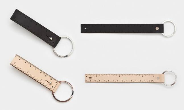 Leather Keychain Ruler