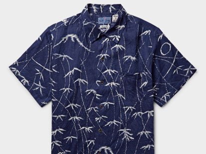 Blue-Blue-Japan-Mt-Fuji-Printed-Linen-Shirt