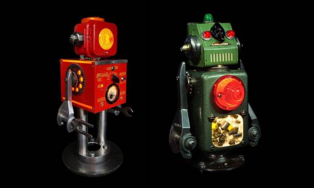 Robots Created out of Vintage Industrial Supplies