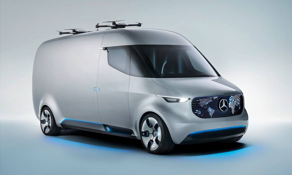 The Mercedes-Benz Vision Van Is Equipped With Delivery Drones