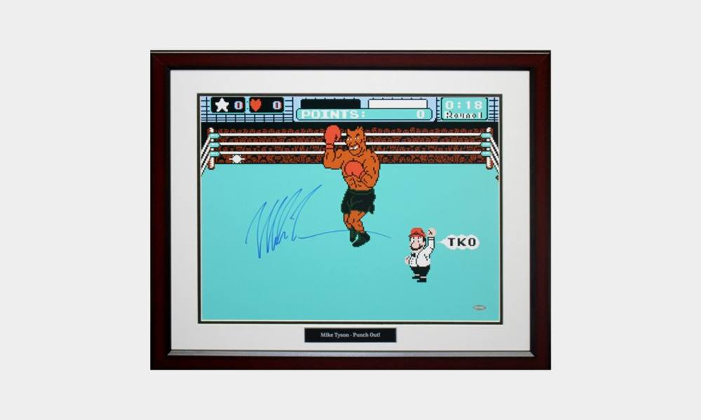 Mike Tyson Autographed ‘Punch Out’ Photo Frame
