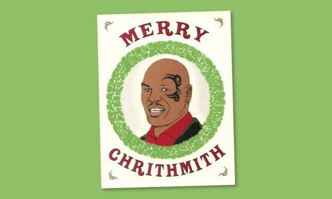 Mike Tyson Merry Chrithmuth Card