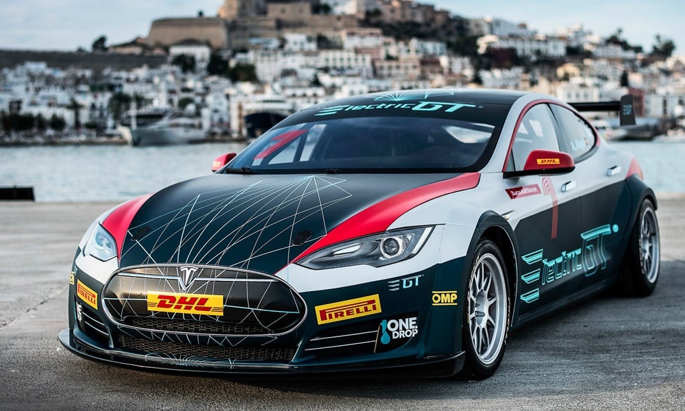 The Tesla Model S Race Car Does 0-60 in 2 Seconds