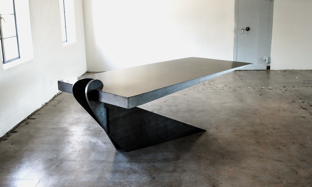 The Vintage Industrial Cant Table Defies Gravity