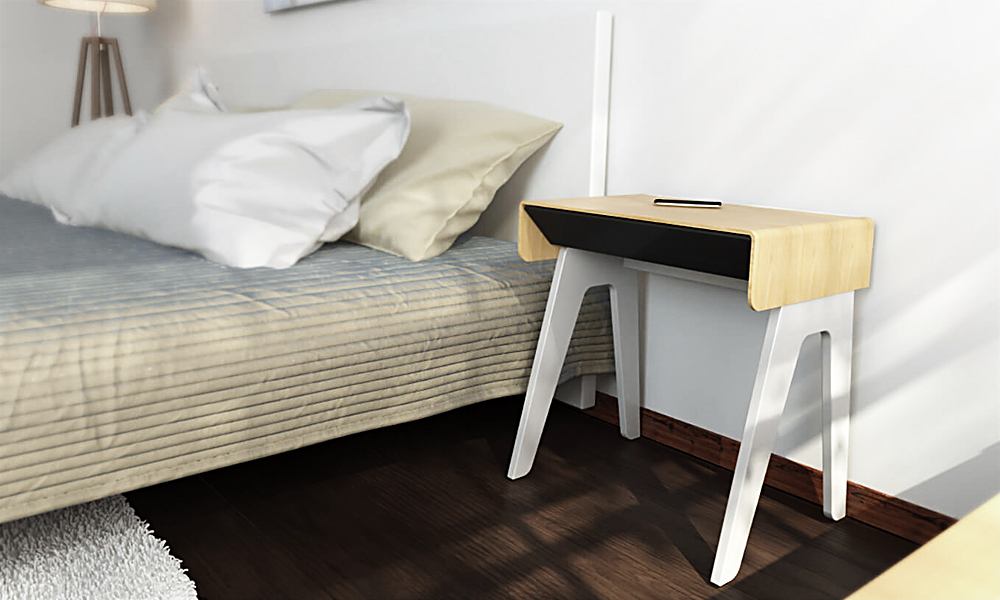 The Curvilux Nightstand Helps You Sleep, Charges Your Phone, and Is Password Protected
