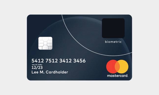 Mastercard Fingerprint Scanning Credit Card