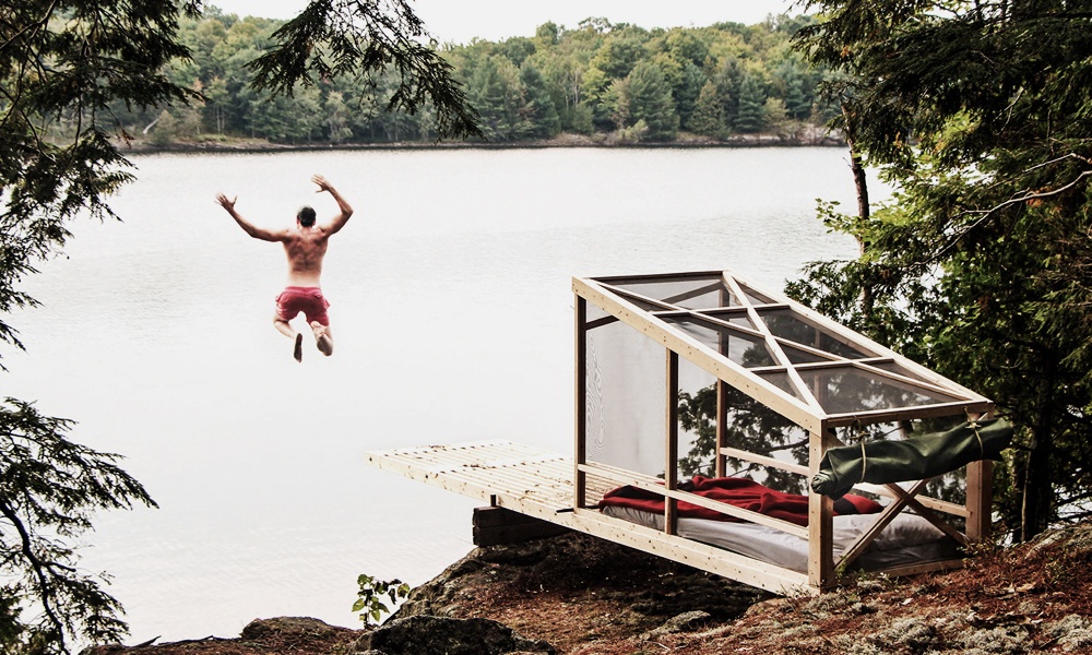 Dream/Dive Is a Camping Hut With a Diving Board