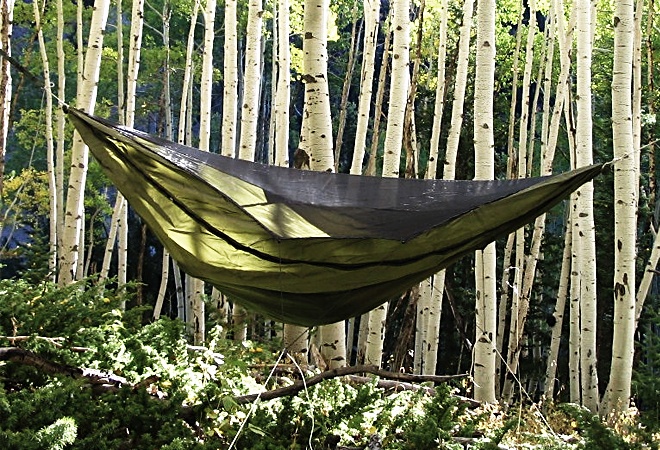 rofern Durable Solid Patchwork Hammock Outdoor Camping Hammock Bed 