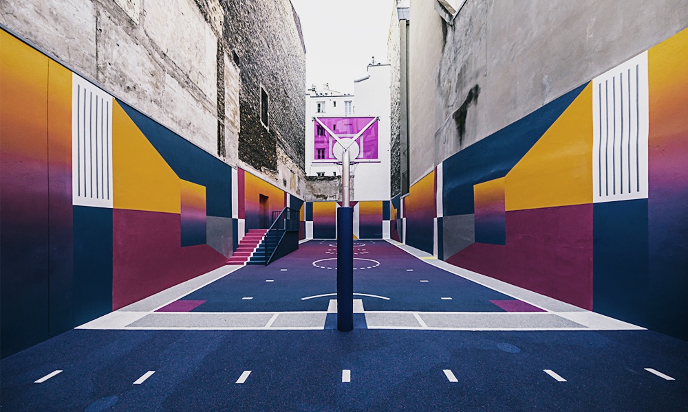 Pigalle Made Another Colorful Basketball Court