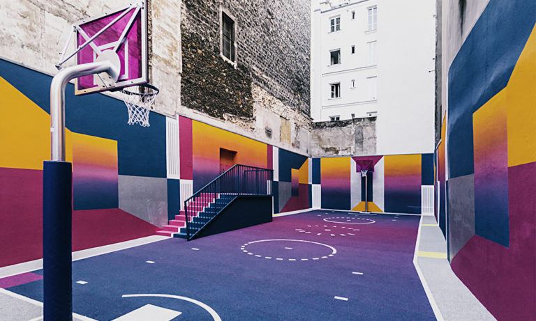 Pigalle Colorful Basketball Court Cool Material