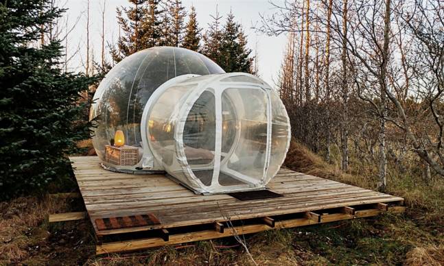Stay in a Bubble in Iceland to Watch the Northern Lights