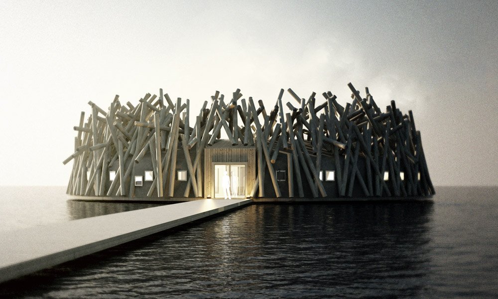 Arctic Bath Is a Floating Hotel in Sweden