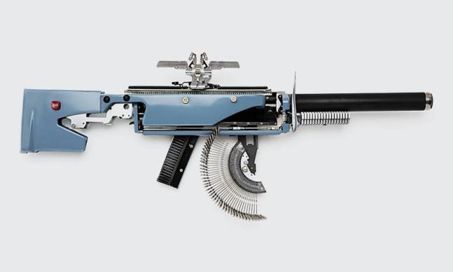 Artist Turns Typewriters Into Guns