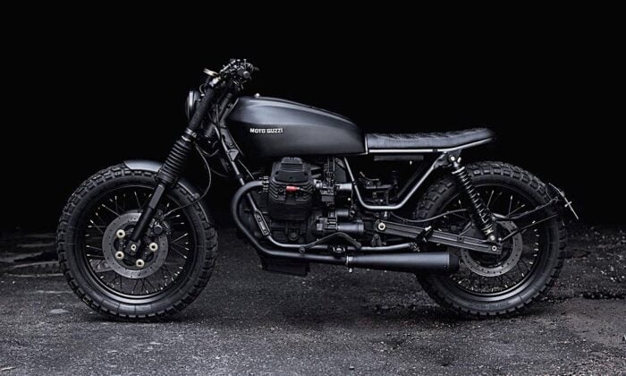 Recast Moto Murdered out Guzzi Nevada