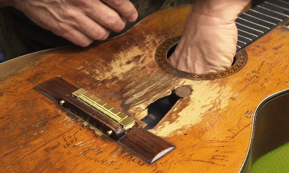 Repairing Willie Nelson’s Trigger Guitar